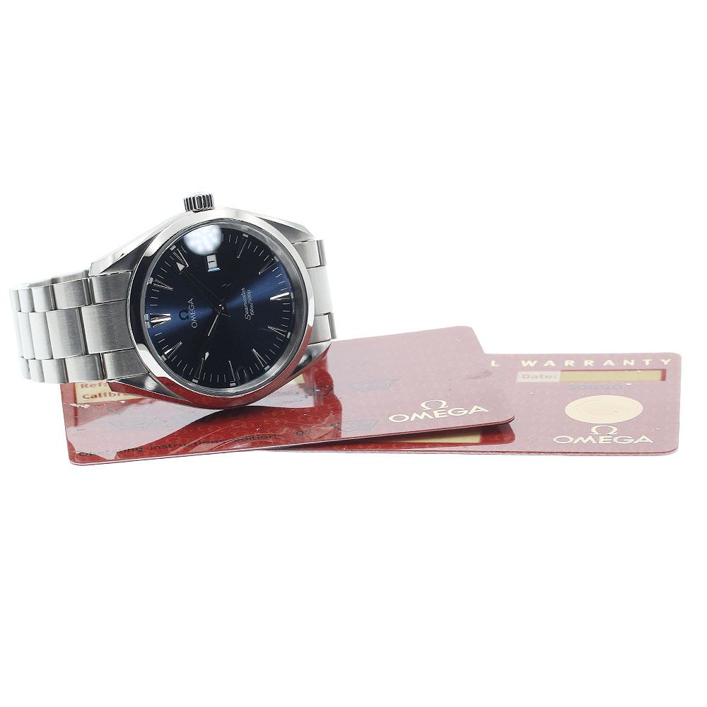オメガ OMEGA 2517.80 シーマスター アクアテラ デイト クォーツ メンズ 保証書付き_921939