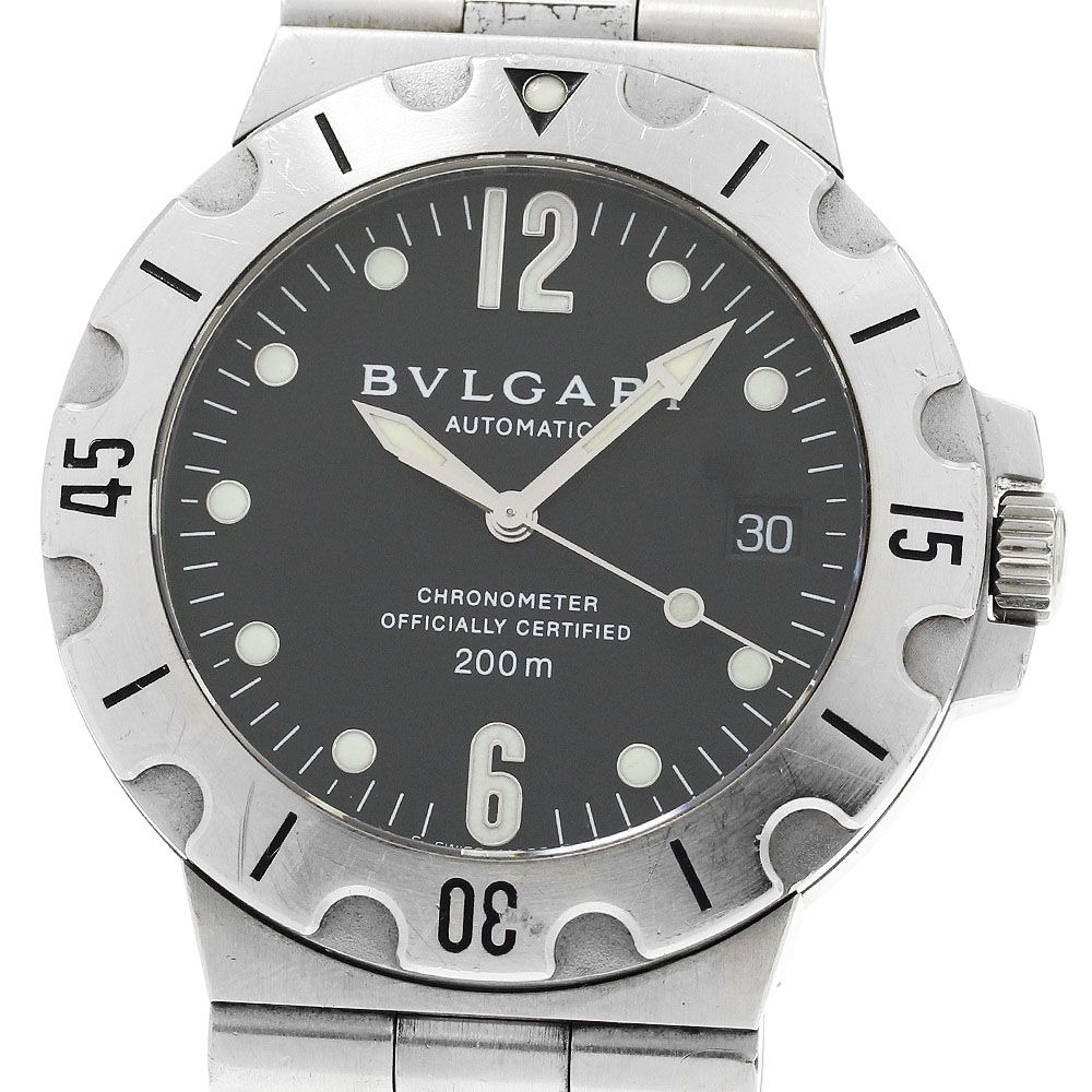 ブルガリ BVLGARI SD 38 S ディアゴノ スクーバ デイト 自動巻き メンズ_931582