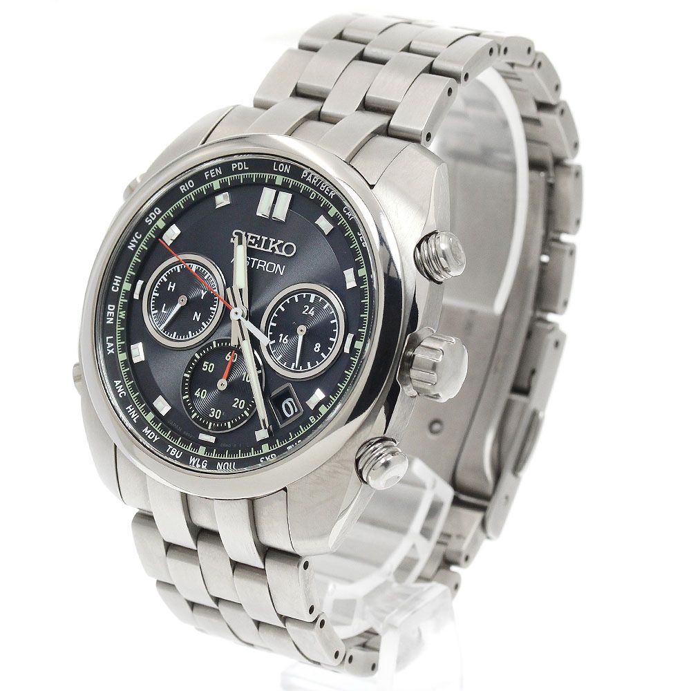 セイコー SEIKO SBXY 027 8 B 92-0 BB 0 アストロン オリジン クロノグラフ ソーラー電波 メンズ _930570