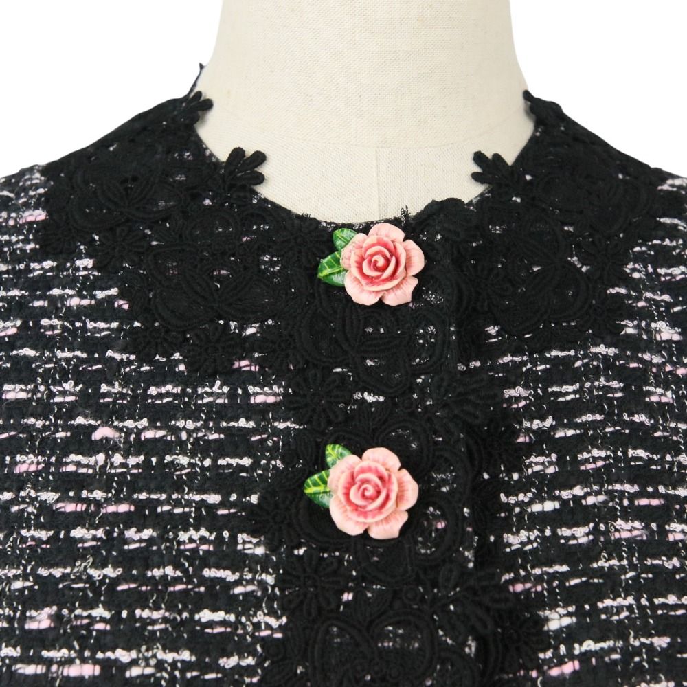 美品 Dolce & Gabbana ドルチェアンドガッバーナ ローズボタン