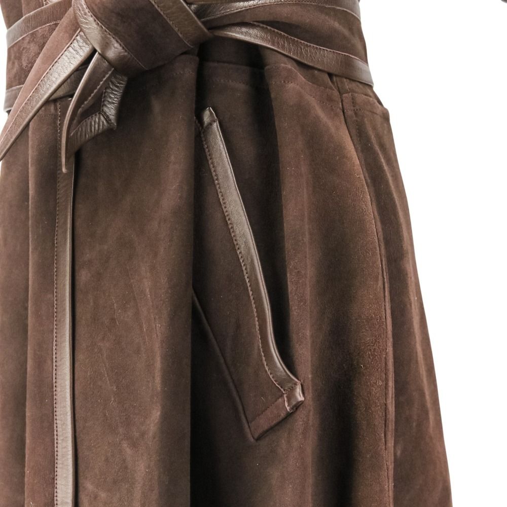 HERMES エルメス ゴルチエ期 スエード ショートスリーブ ベルテッド