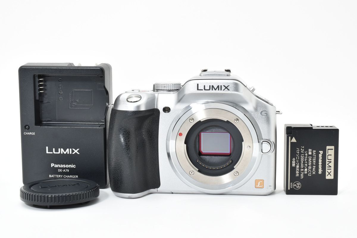 ショット数2824回 Panasonic LUMIX DMC G 5 シルバー 充電器付き AYM 4705 16
