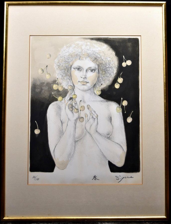 蔵C9139a】 芝田米三 春夏秋冬「春」リトグラフ 82/125 - メルカリ