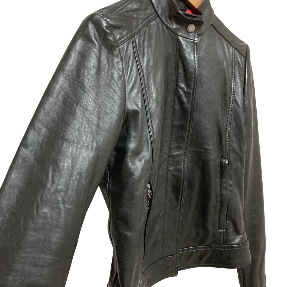 美品 GUCCI グッチ レザー シングル ライダースジャケット 290487