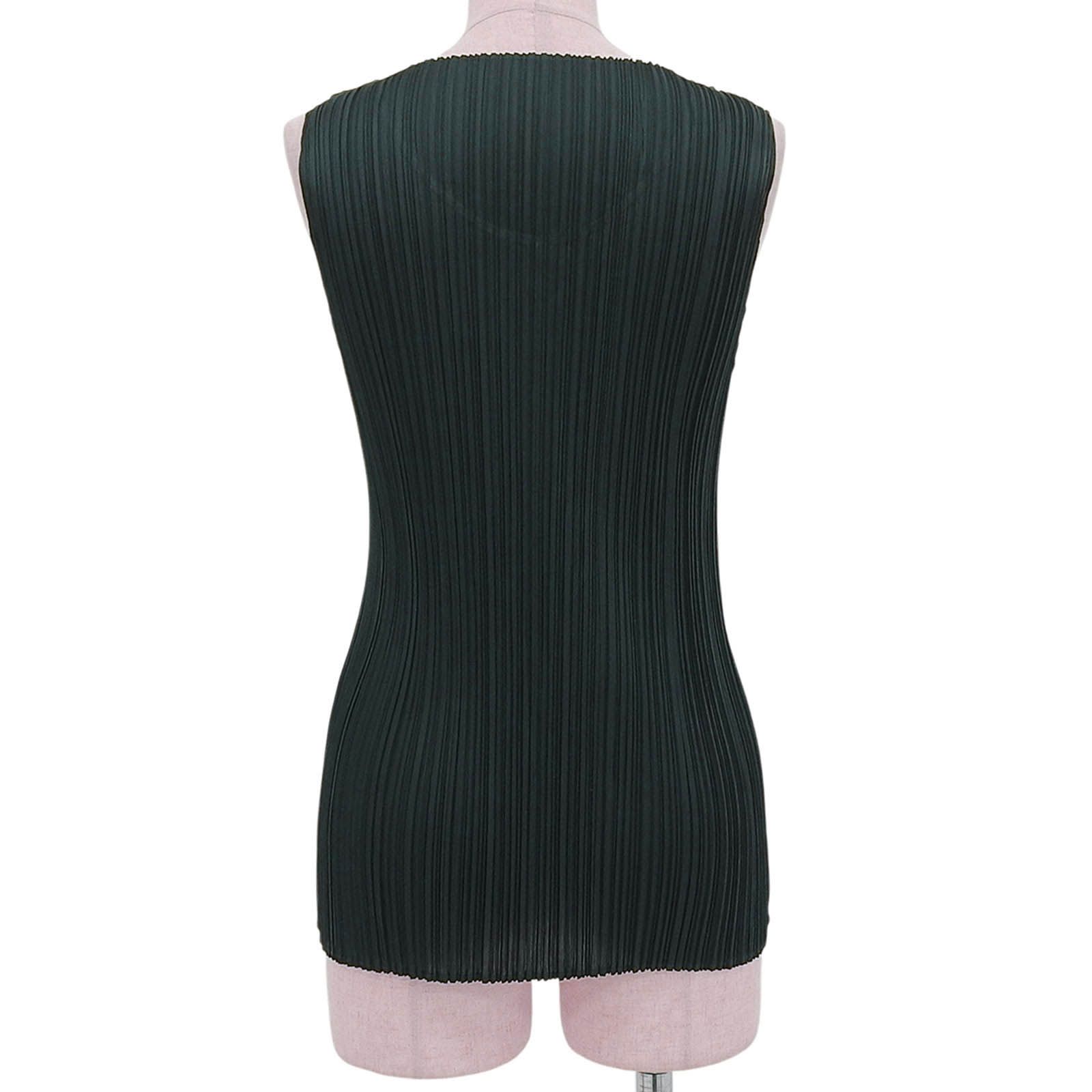 PLEATS PLEASE プリーツプリーズ イッセイミヤケ PP 91-JK 071 ノースリーブ カットソー ダークネイビー系 3 レディース