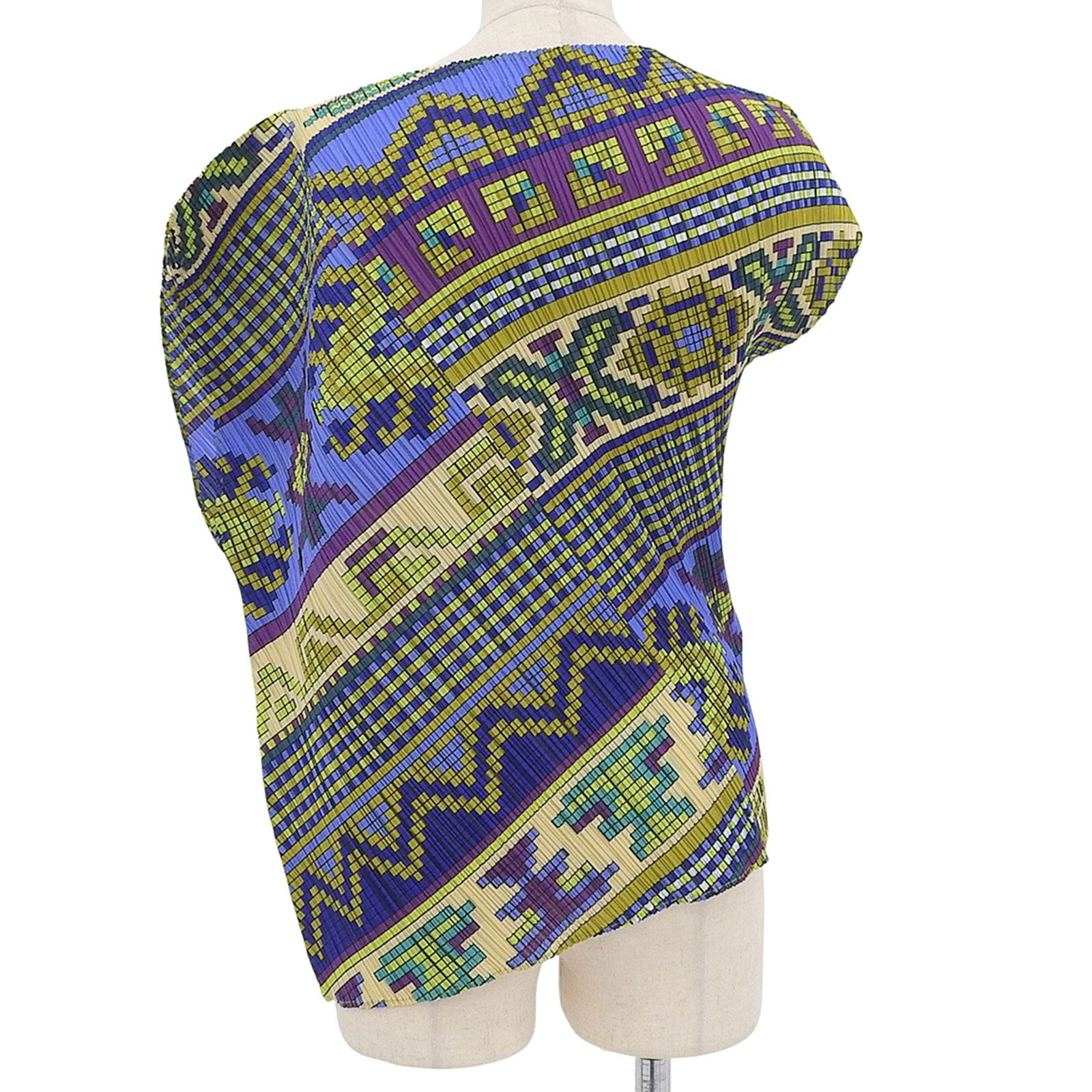 PLEATS PLEASE プリーツプリーズ イッセイミヤケ PP 03-JK 554 アシンメトリーチロリアンシャツ カットソー マルチ 3 レディース