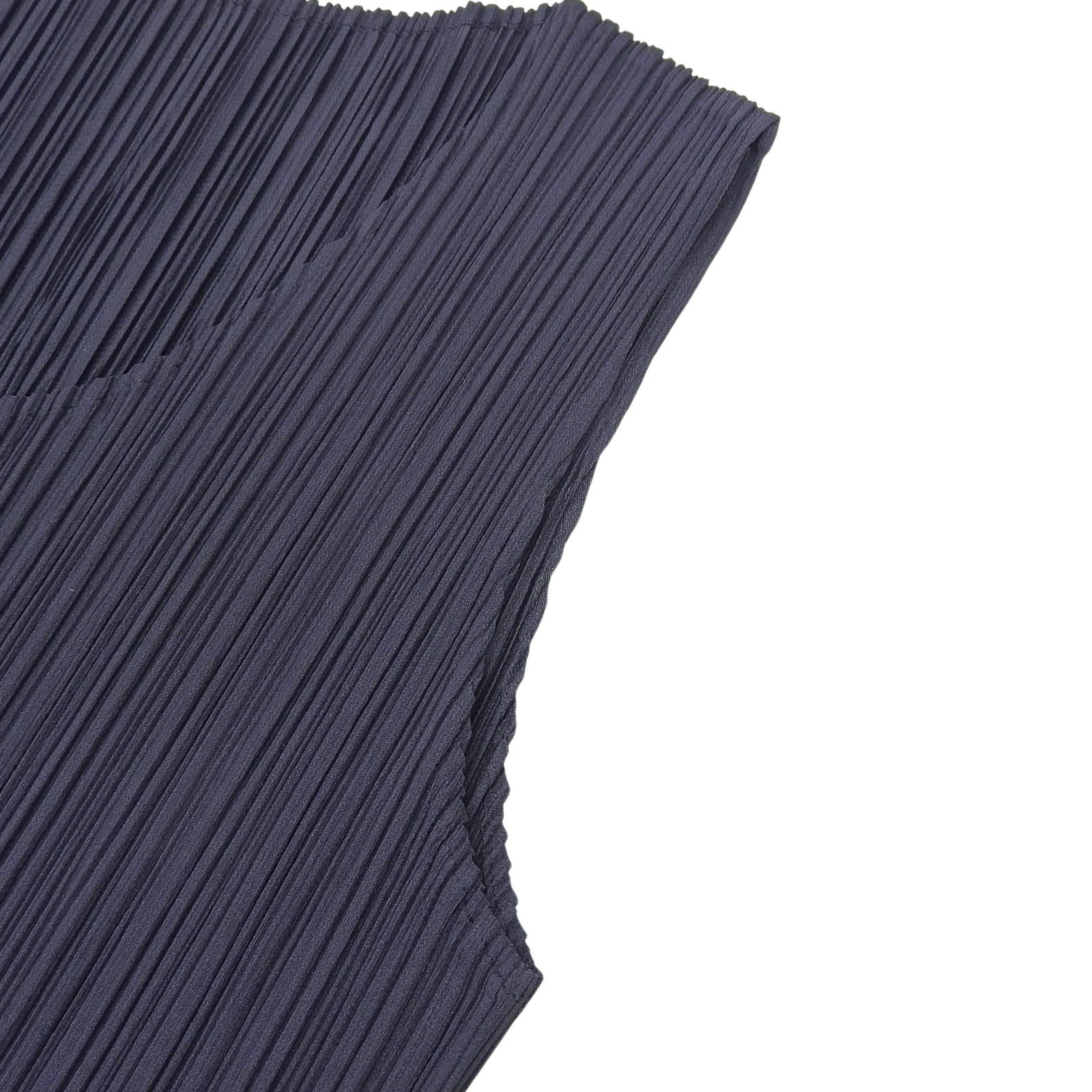 極美品✨PLEATS PLEASE プリーツ　ネイビー　ノースリーブ　スリット PLEATS PLEASE プリーツプリーズ PP55-JK902 ネイビー BEIGE TOP