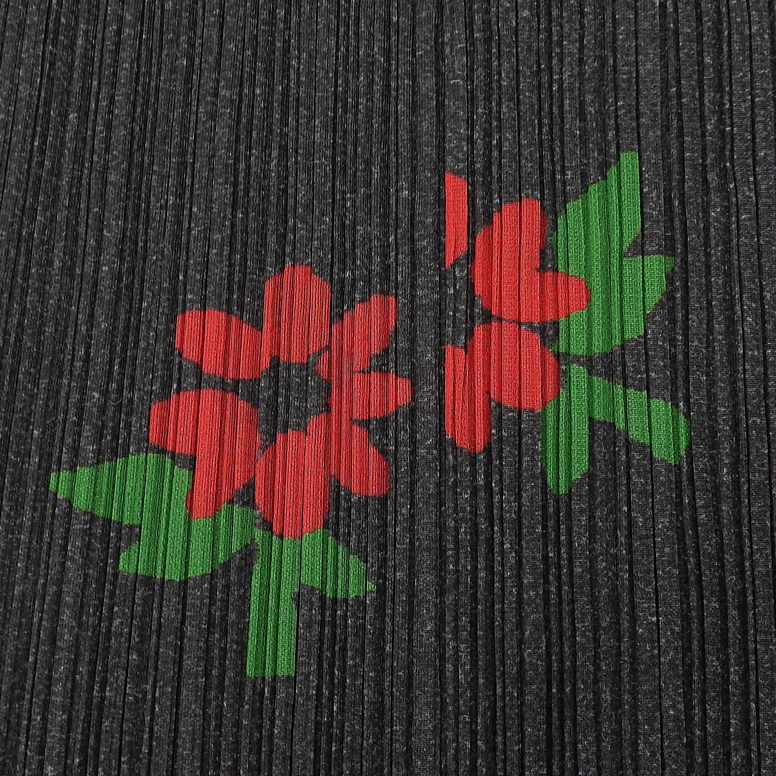 プリーツプリーズ ワンピース ノースリーブ 鮮やかな花柄 植物 イッセイミヤケ プリーツプリーズ ワンピース ノースリーブ 鮮やかな花柄 植物