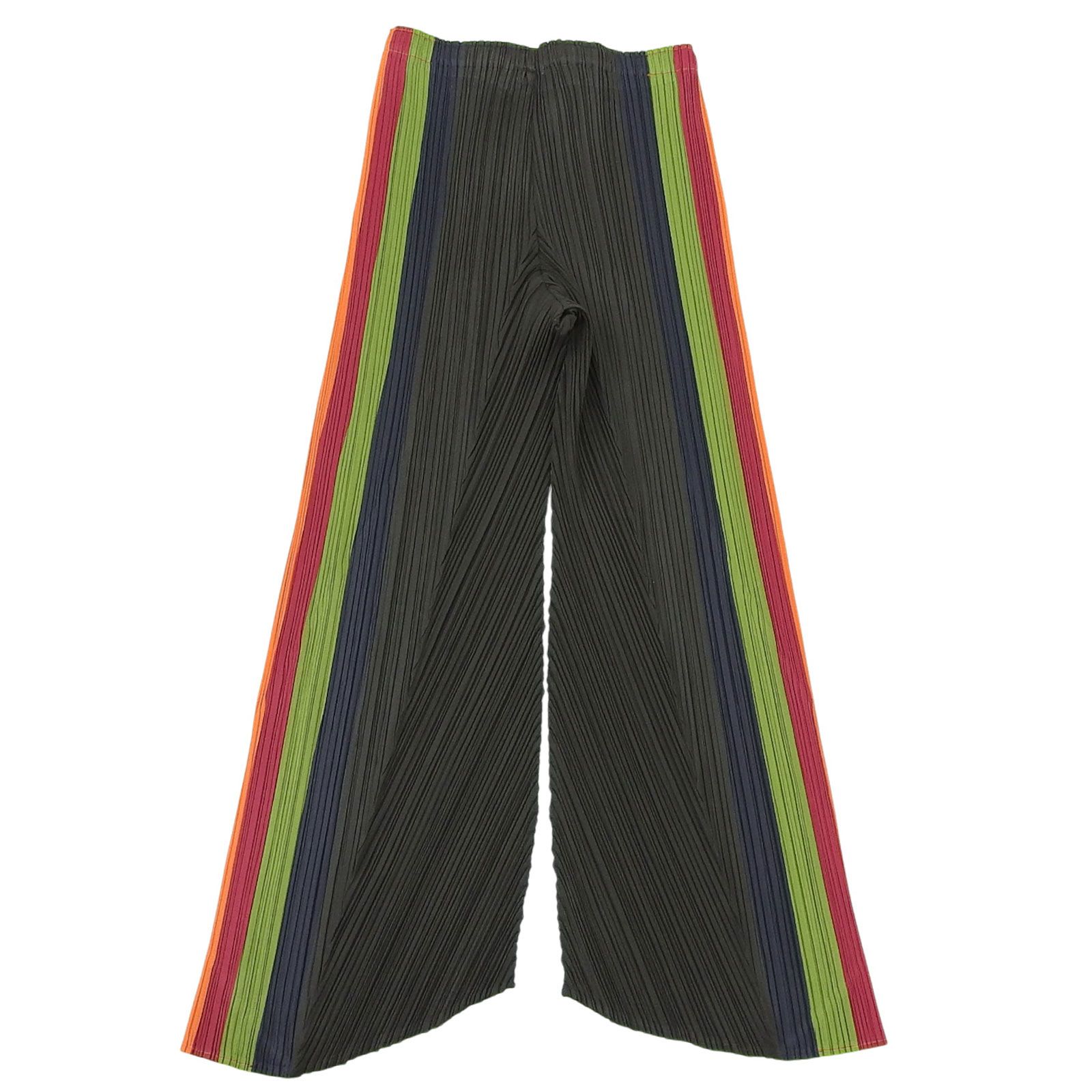 PLEATS PLEASE プリーツプリーズ イッセイミヤケ PP 23-JF 683 サイドライン プリーツ ワイドパンツ マルチ 1 レディース