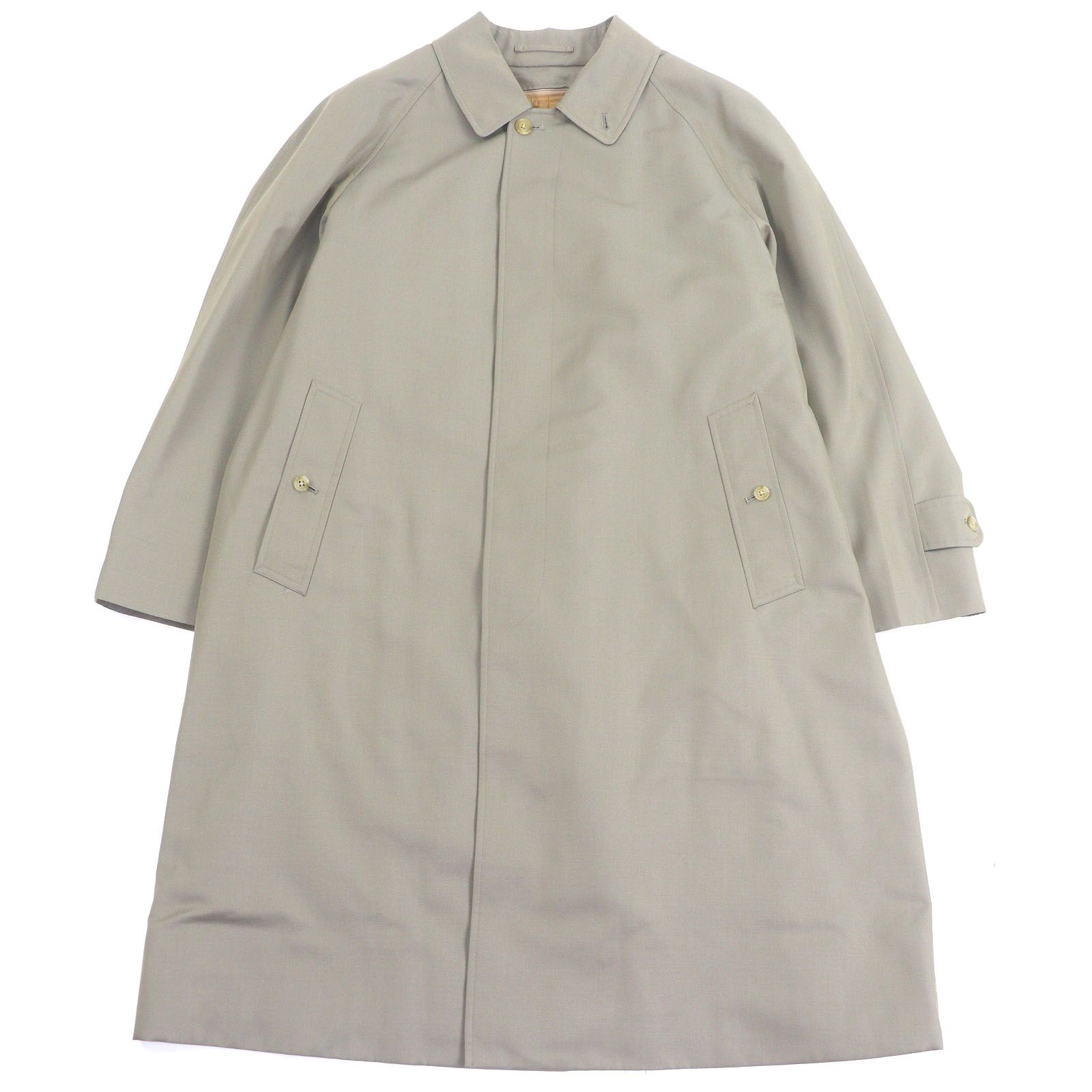 Burberrys バーバリー ヴィンテージ シルク55％ カシミヤ混ライナー付き 裏ノバチェック柄 ステン コート 玉虫色 94-175-6 メンズ