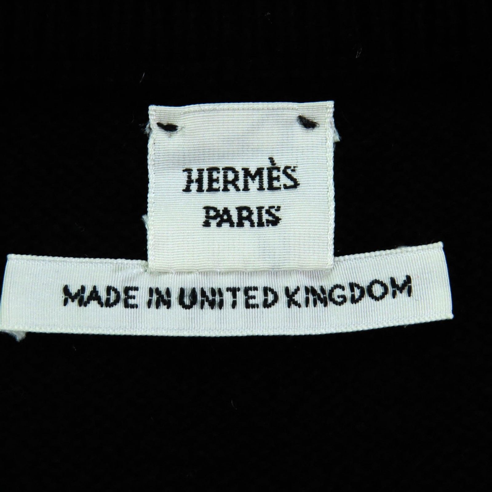 美品◇HERMES エルメス カシミヤ100％ シルバー金具 Hロゴ金具付き A