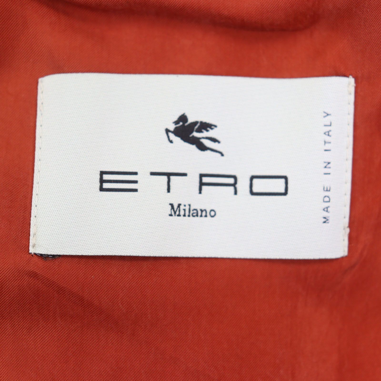 美品▽ETRO エトロ 21SS ヤギ革 ゴートスキン ペイズリー柄 ロゴ入り