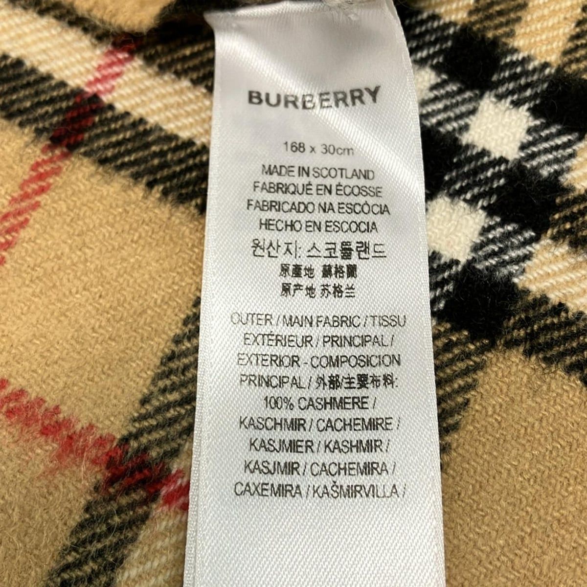 チェック柄 カシミヤ