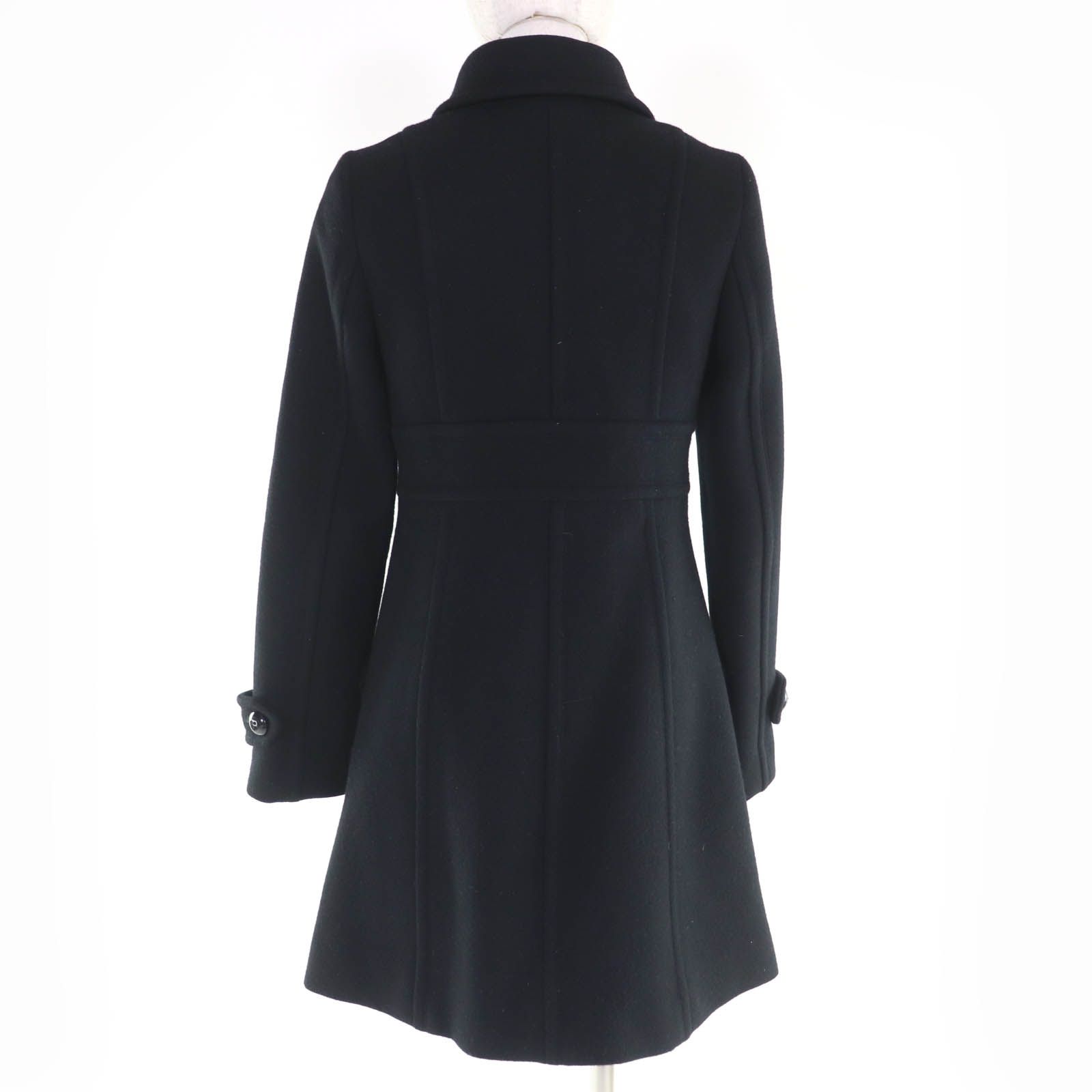 【美品】バーバリーブルーレーベル チェック柄 ウールコート 金ボタン 38 美品】バーバリーブルーレーベル チェック柄 ウールコート 金ボタン 38