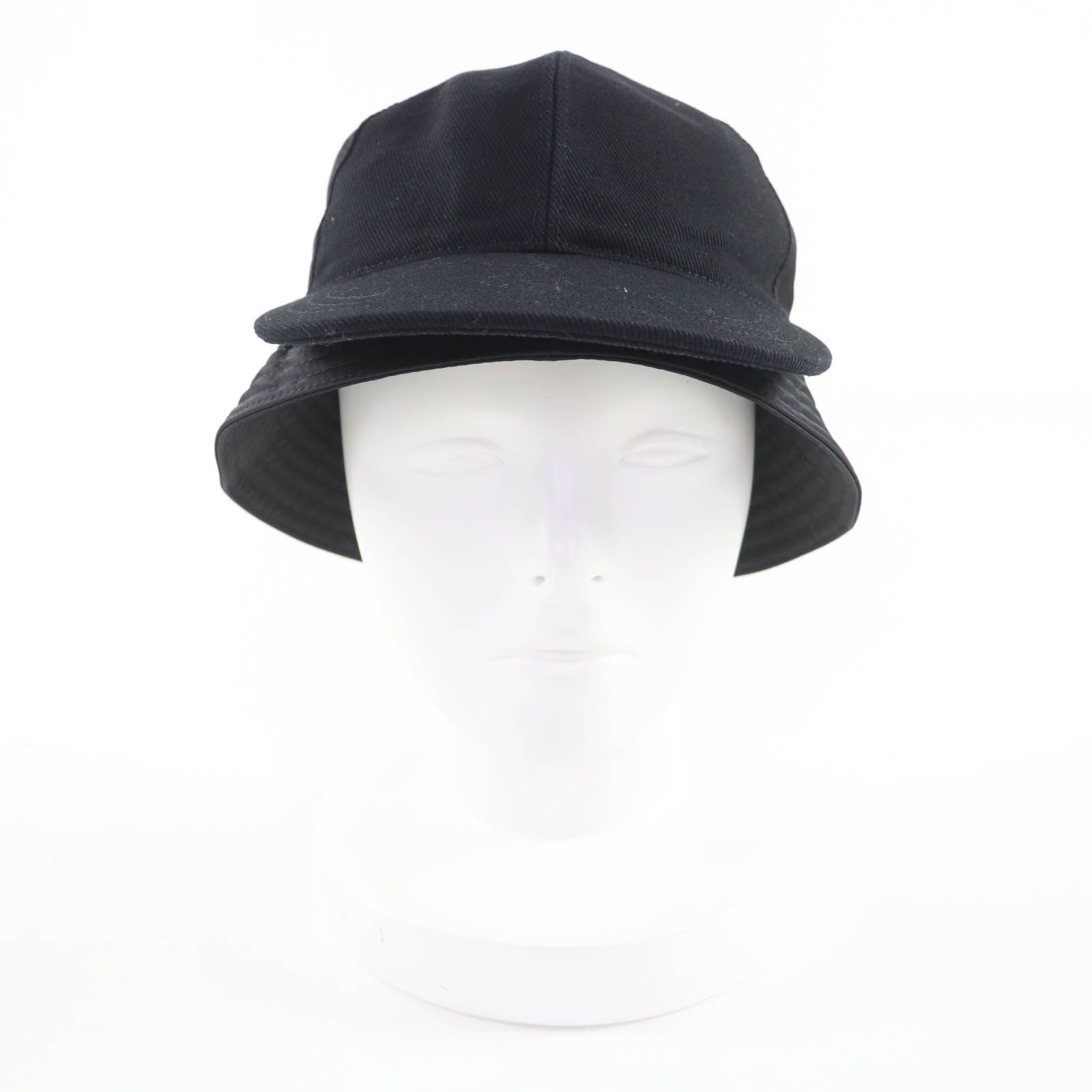 PRADA プラダ 2 HC 281 トライアングルロゴ Re-Nylon バケットハット 帽子 ハット ブラック M イタリア製 レディース