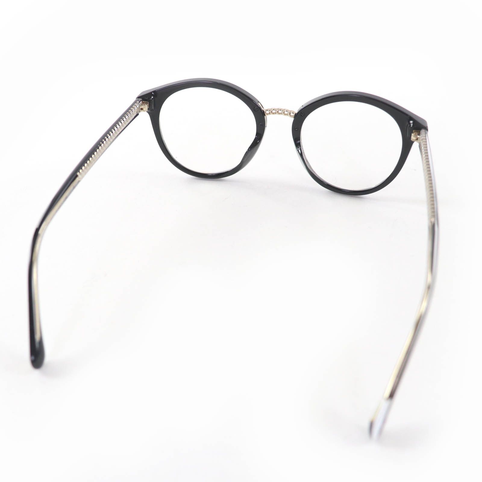  CHANEL シャネル 3385-A チェーンモチーフ ボストン メガネ 眼鏡 アイウェア ブラック ゴールド 48 20 140 箱 保存袋 ケース付き イタリア製 レディース メガネ 小物