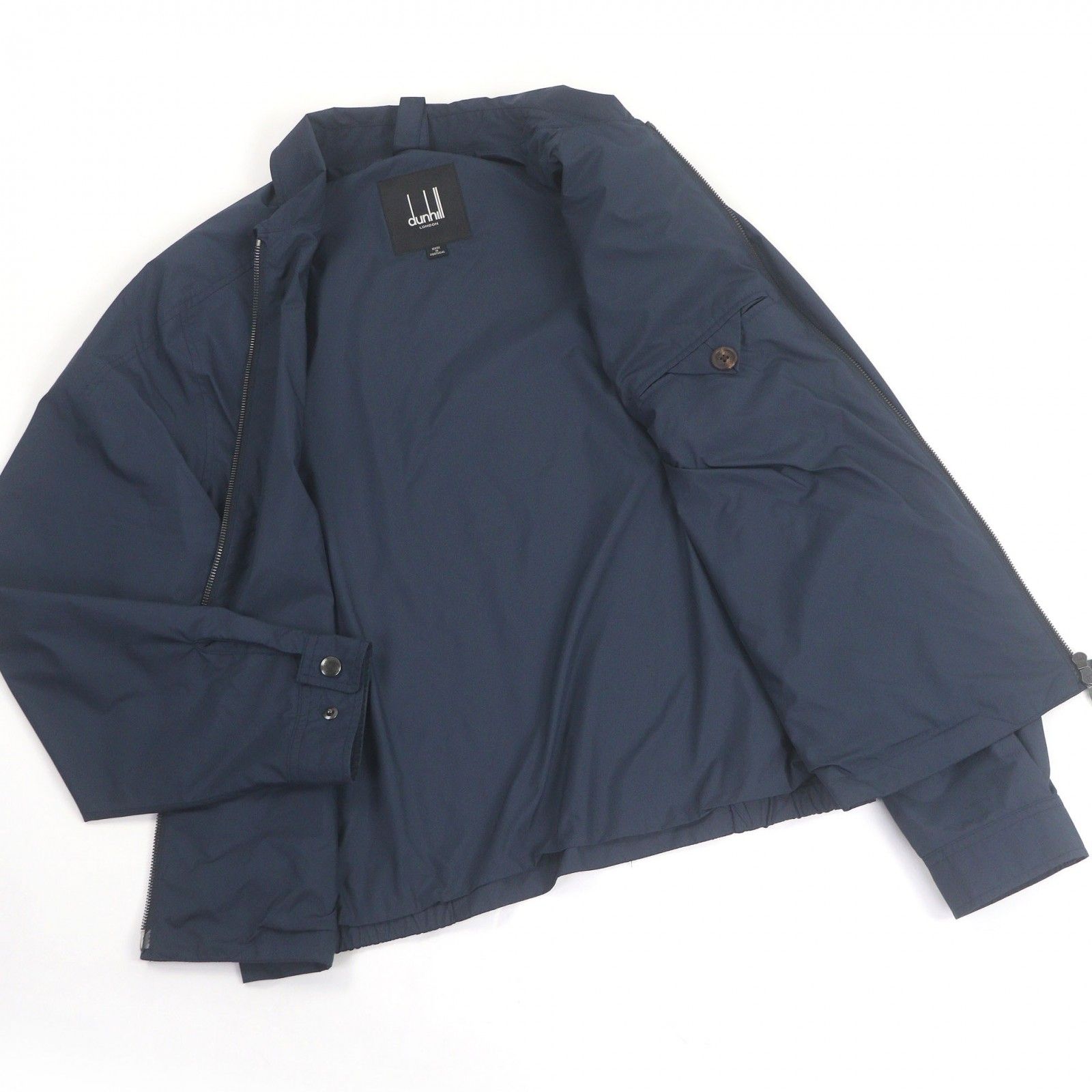 美品□Dunhill ダンヒル 無地 ダブルジップ スイングトップ ナイロン