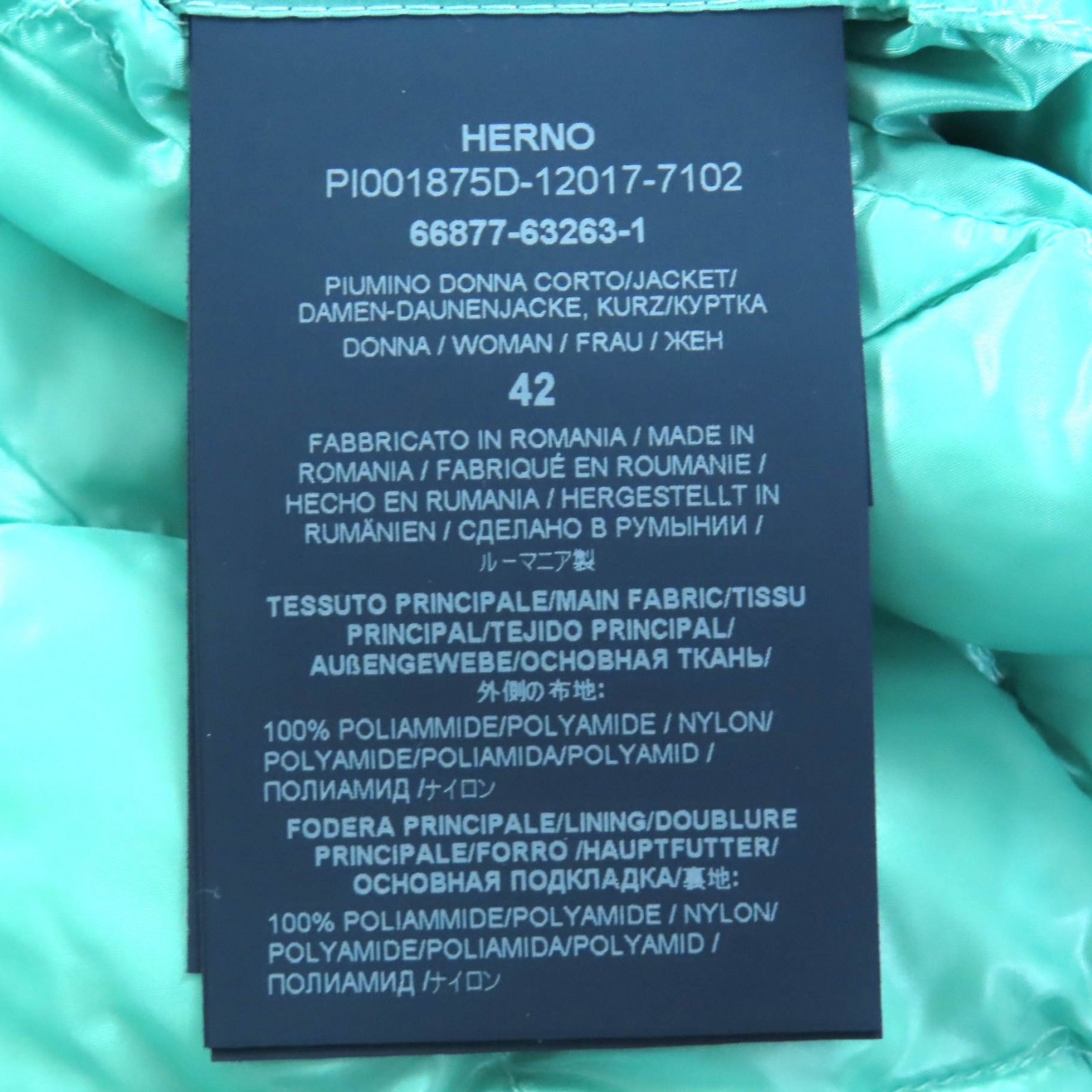 美品△Herno ヘルノ 2023年製 PI001875D ロゴパッチ ダイヤモンド