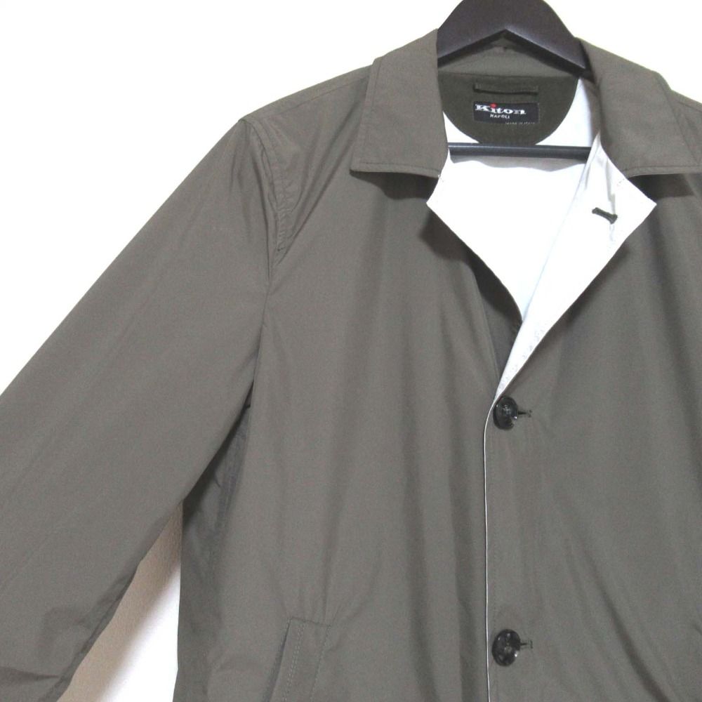 美品 Kiton NAPOLI キートンナポリ パッカブル シングル ステンカラー 