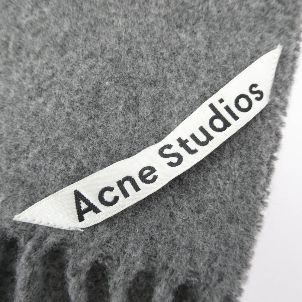 ACNE STUDIOS アクネストゥディオズ ロゴ ウール フリンジ マフラー