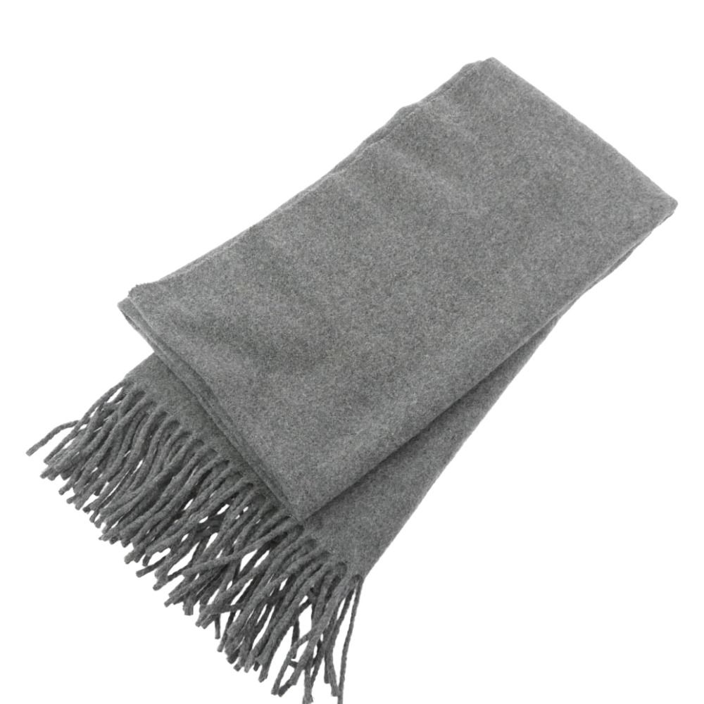 ACNE STUDIOS アクネストゥディオズ ロゴ ウール フリンジ マフラー グレー系