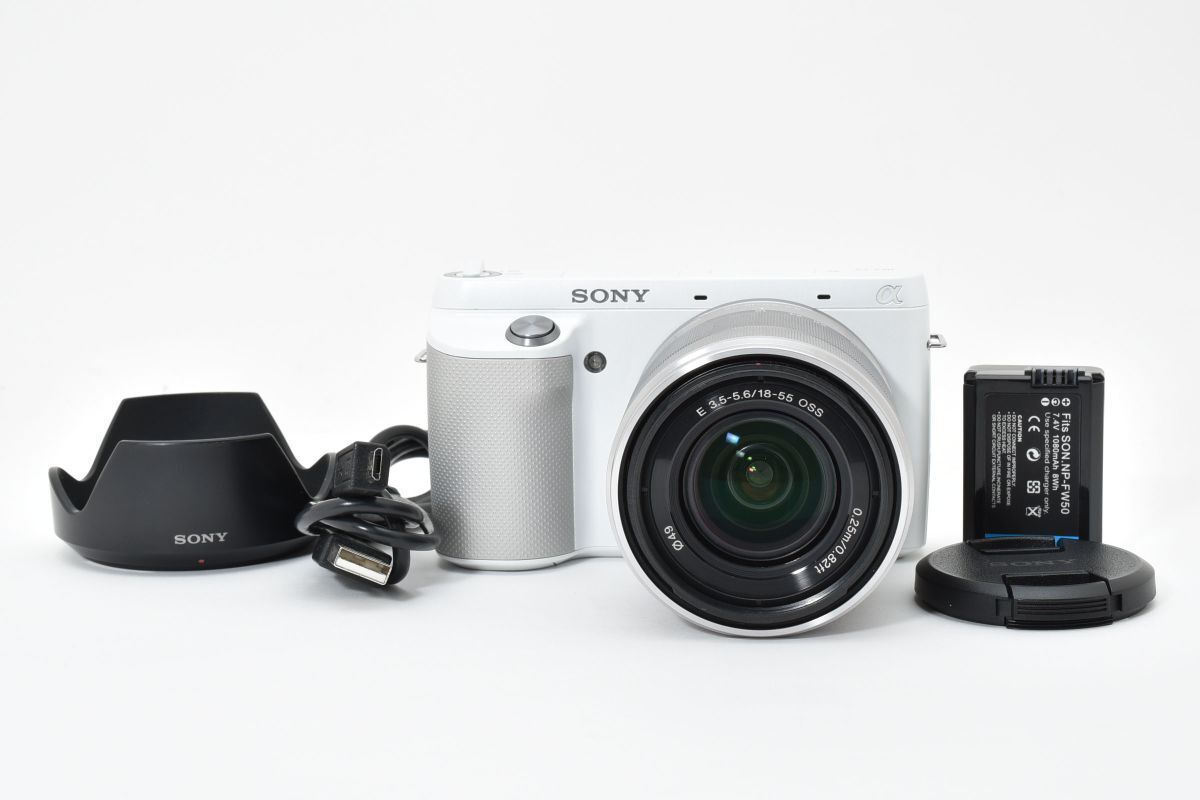 ショット数608回 ソニー SONY NEX F 3 ホワイト E 18 55 mm 5 6 OSS AYM 5122 170