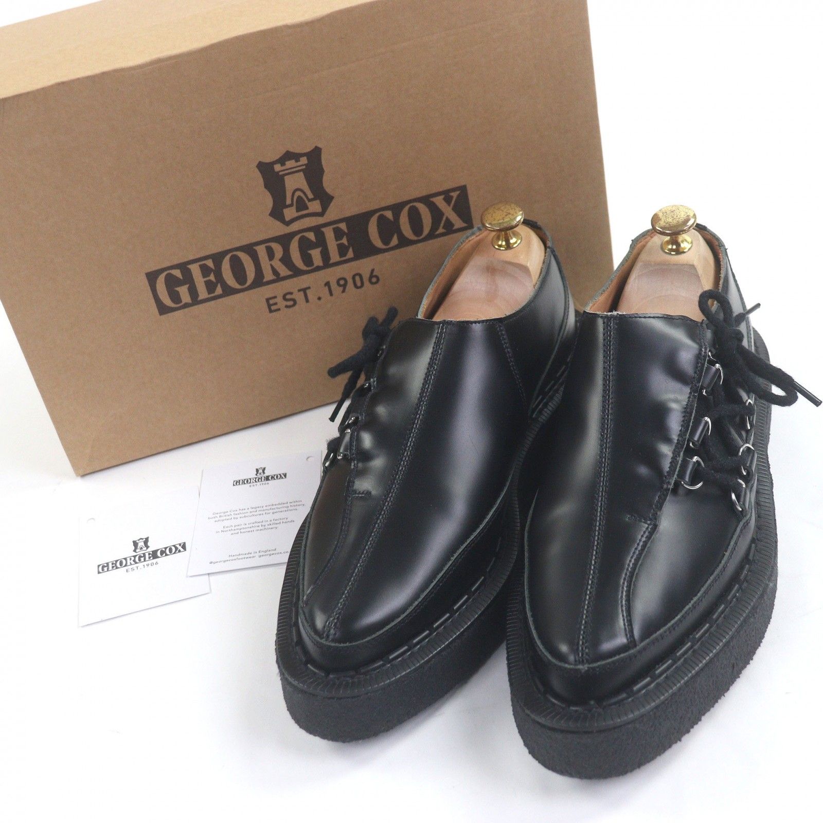 ジョージコックス コムデギャルソン オム プリュス ASSYM CREEPER クレープソール 厚底 レザーシューズ ブラック 7 イングランド