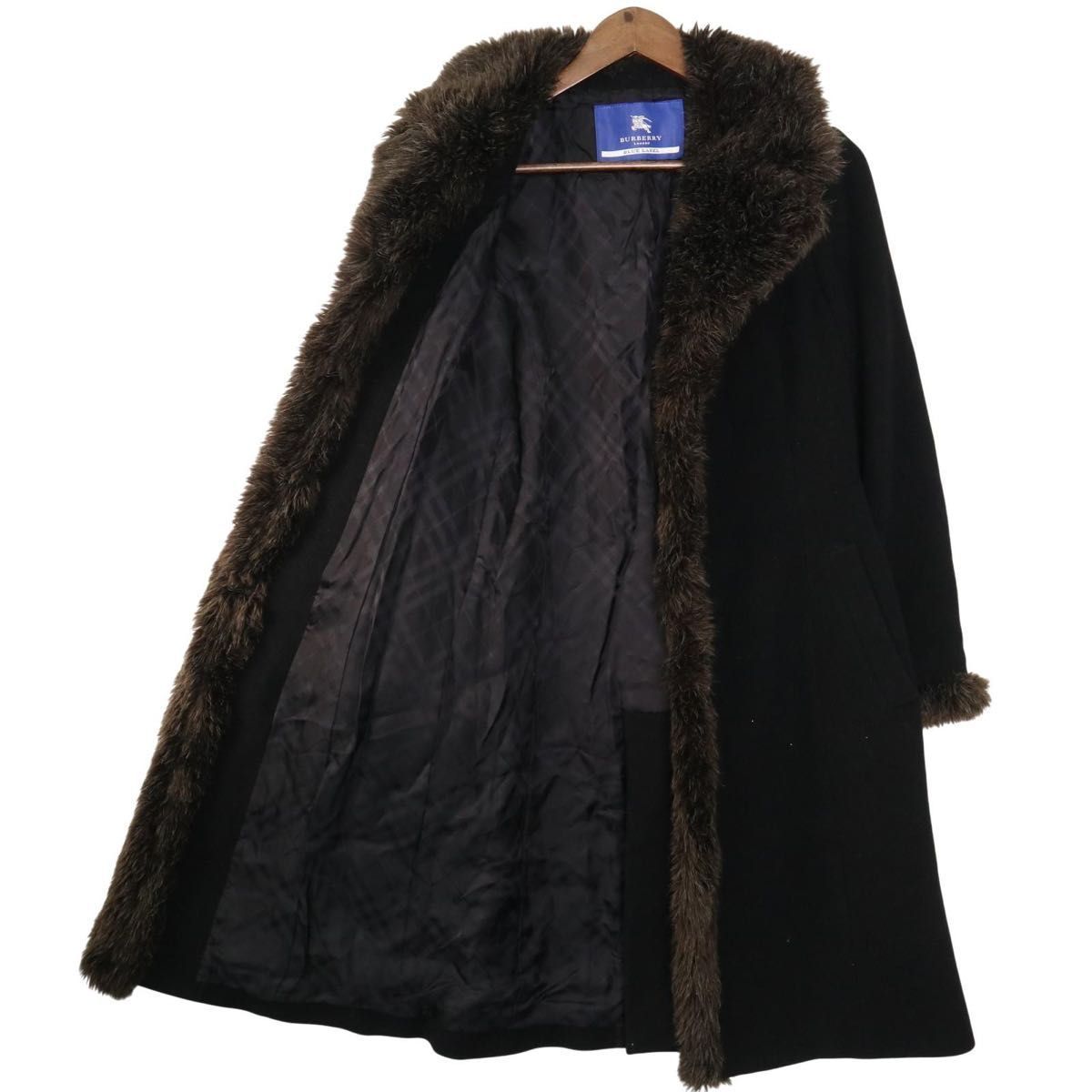 極美品】BURBERRY BLUE LABEL バーバリーブルーレーベル ファーコート