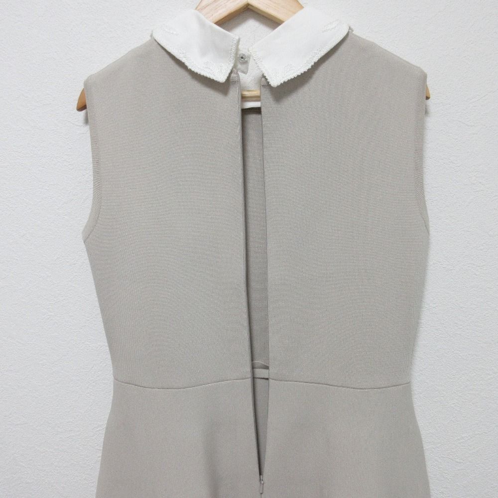 良品 FOXEY フォクシー 22年商品 Dress Aria 白襟 ノースリーブ ドレス