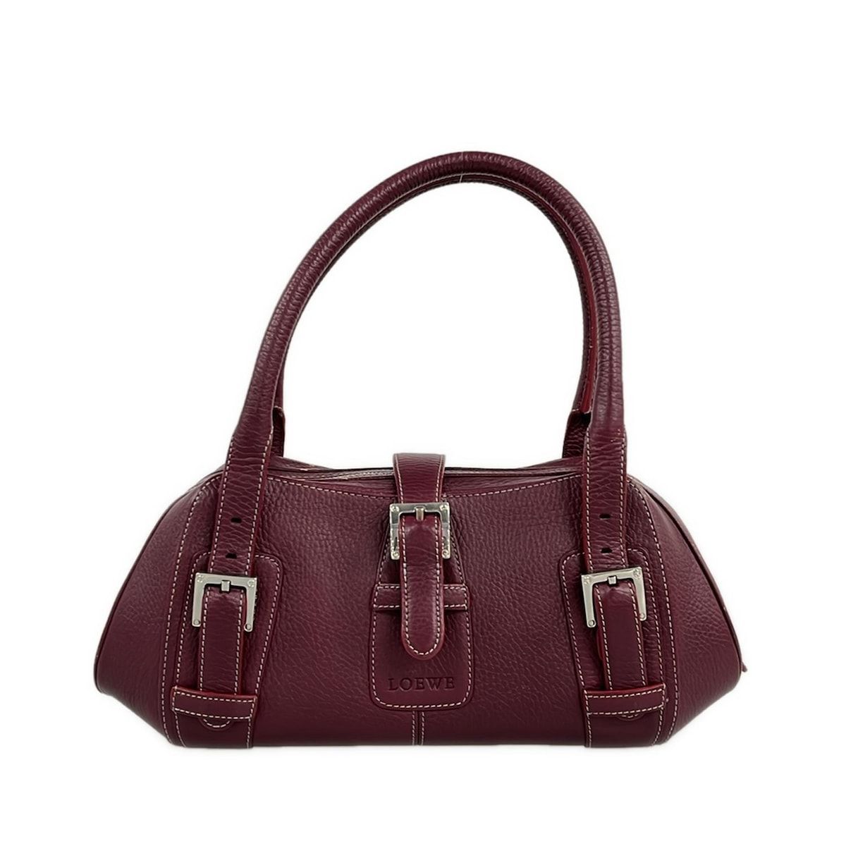 LOEWE(ロエベ) ハンドバッグ センダ ボルドー レザー - メルカリ