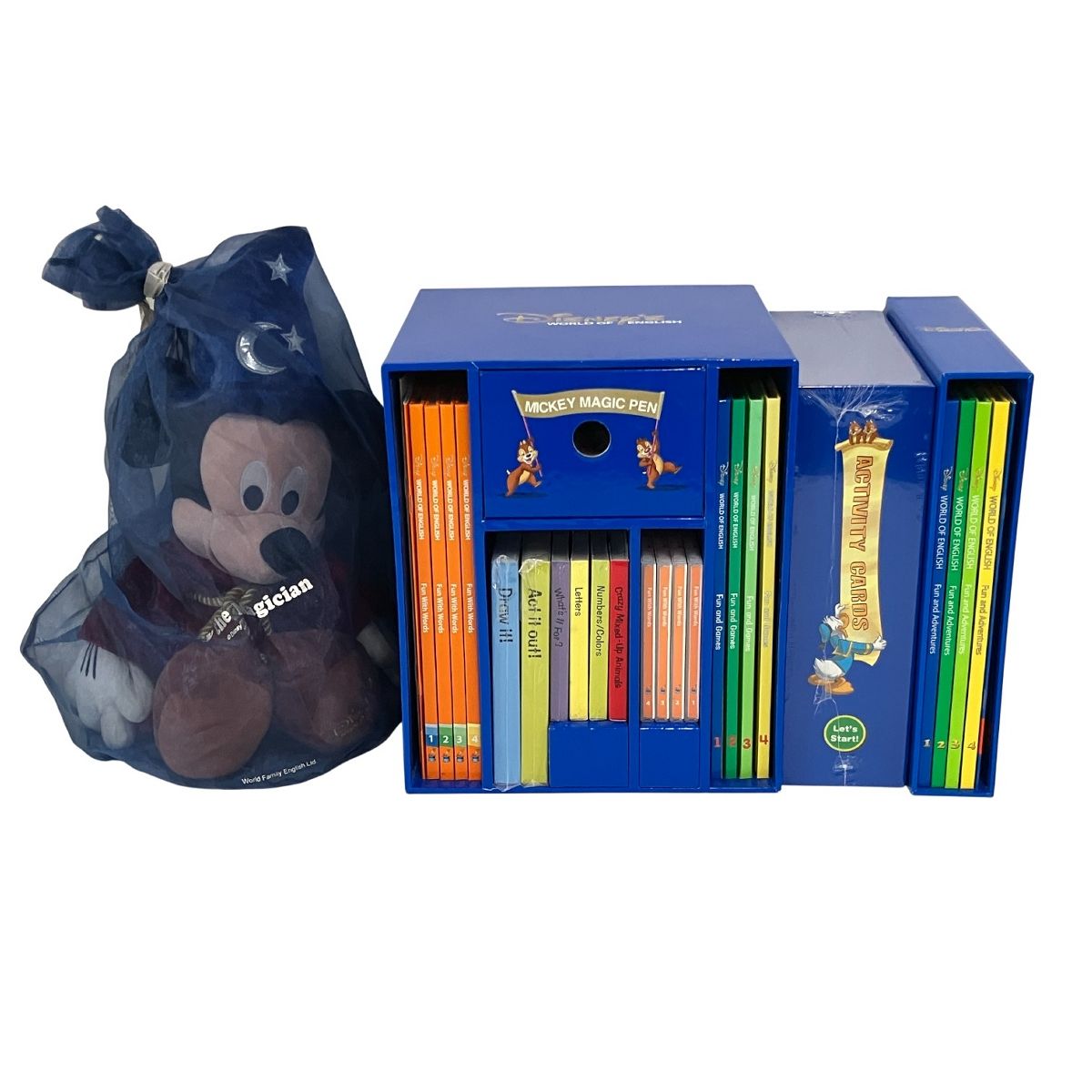 DWEディズニーワールドオブイングリッシュ アドベンチャーセット ミッキーマジシャン付き 2019年頃 英語教材 良好