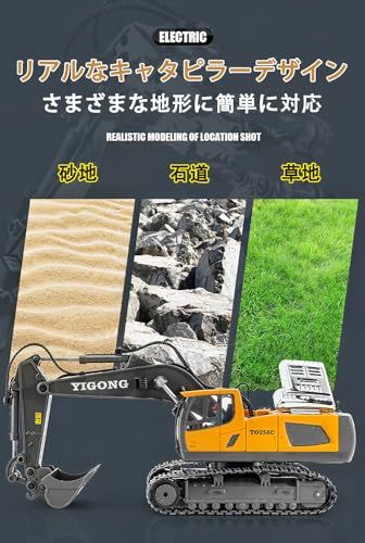  合金製リモコンショベルカー 2.4 GHz 360°回転 遠隔操作 充電式高 真建設車両おもちゃ RCトラックリアルメカニカル動作 掘削 旋回等 LED ライト搭載 室内外遊戯対応 ショベルトラック玩具 リアル 作業台 長時間駆動 充 249 e 21 ef その他 キッチン 食器