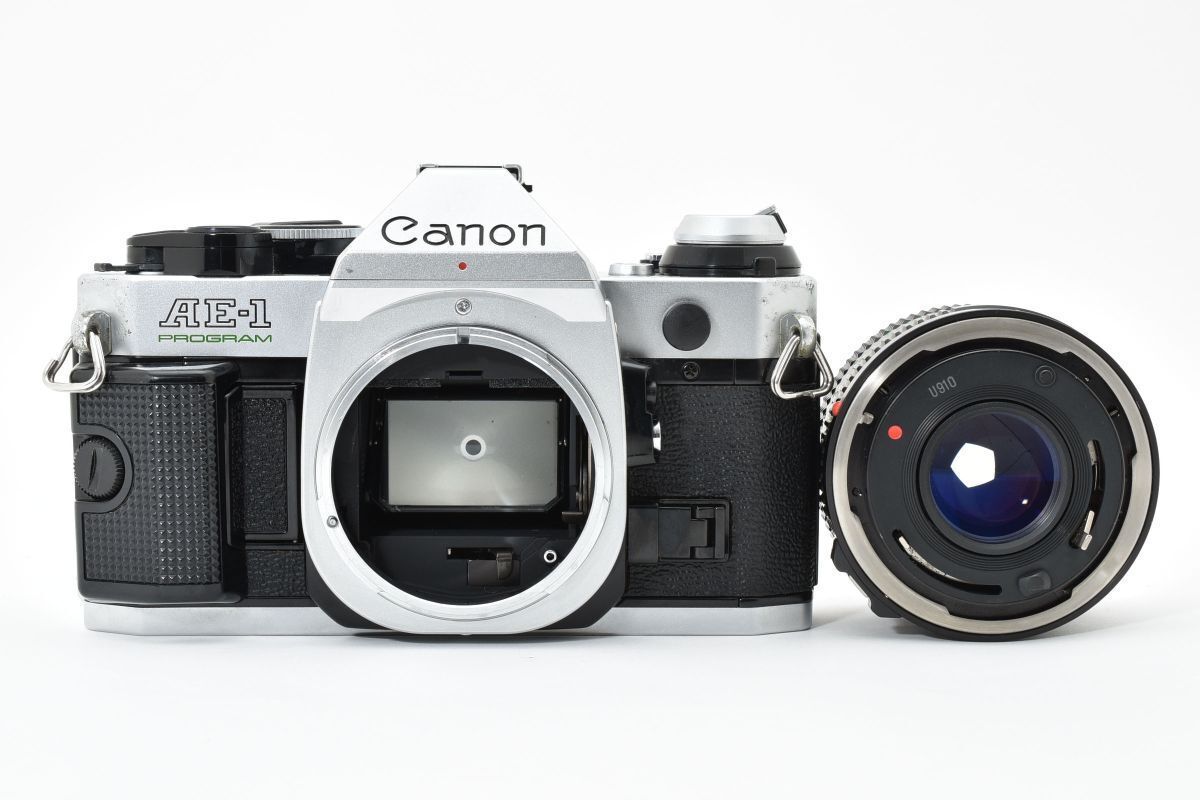 良品 Canon AE-1 PROGRAM シルバー + NEW FD 50mm F1.8 YM5131#66