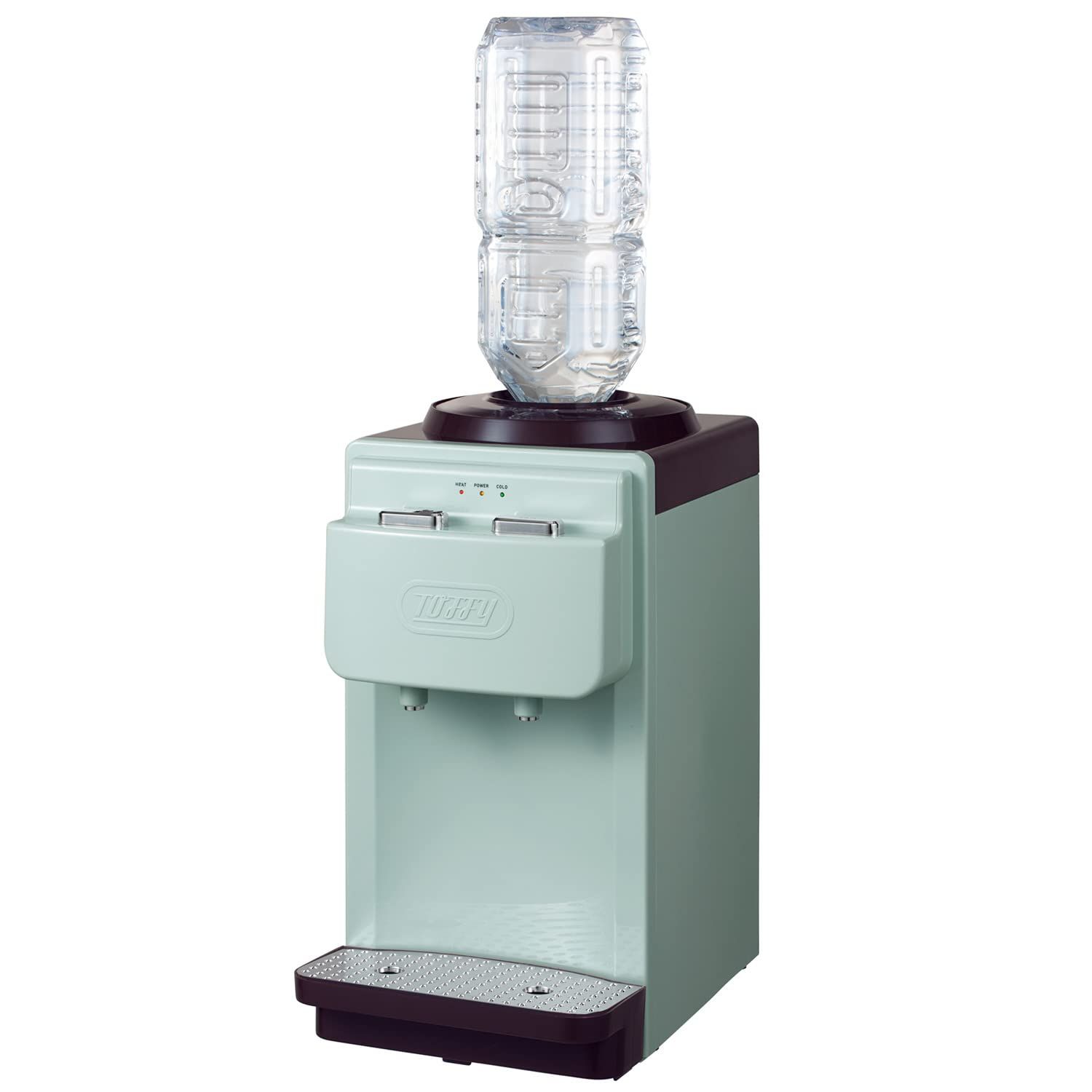 Toffy トフィー ウォーターサーバー K-WS 2 ペールアクア 卓上型温冷両用タイプ 市販の2 Lペットボトル対応 ほこり防止機能付き 安全ロック機能付き レトロ コンパクト 2-PA