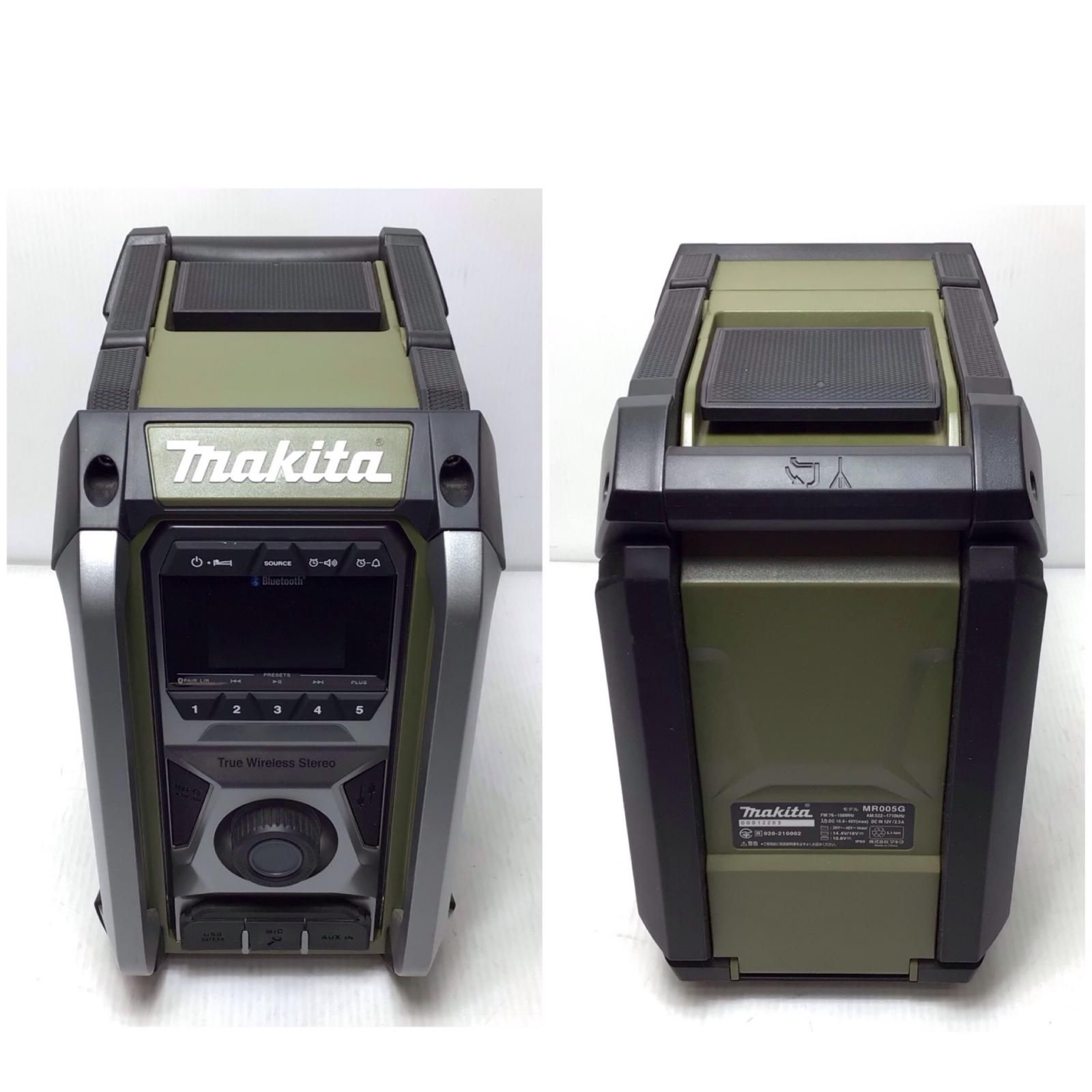 ΘΘMAKITA マキタ バッテリー式ラジオ 程度A ACアダプター 取説付 コードレス式 40 v オリーブ