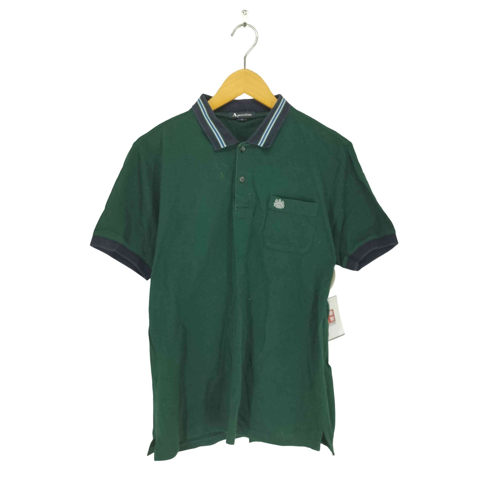 アクアスキュータム AQUASCUTUM ライン入りポロシャツ メンズ LL