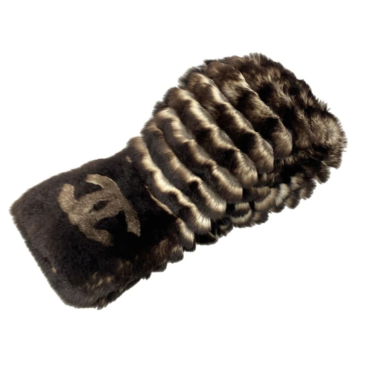 CHANELシャネル　カシミヤ100%マフラー　ダークブラウン　イタリア製 CHANELシャネル カシミヤ100%マフラー ダークブラウン イタリア製