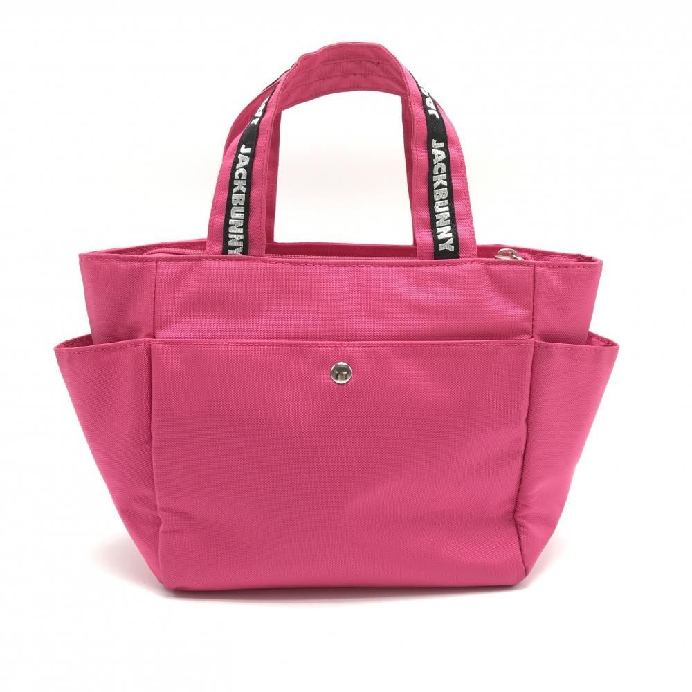 ジャックバニー カートバッグ ピンク×黒 メッシュポケット ゴルフ Jack