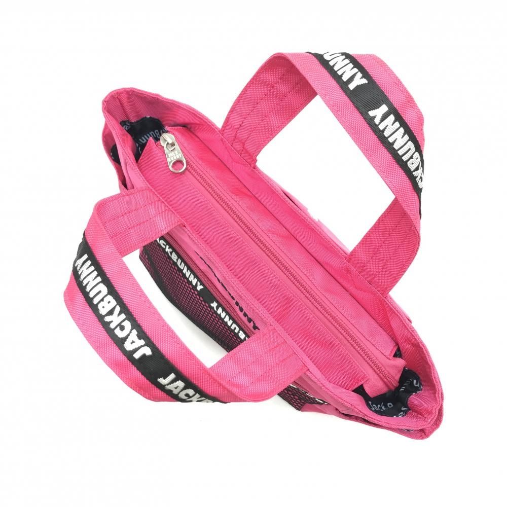 ジャックバニー カートバッグ ピンク×黒 メッシュポケット ゴルフ Jack