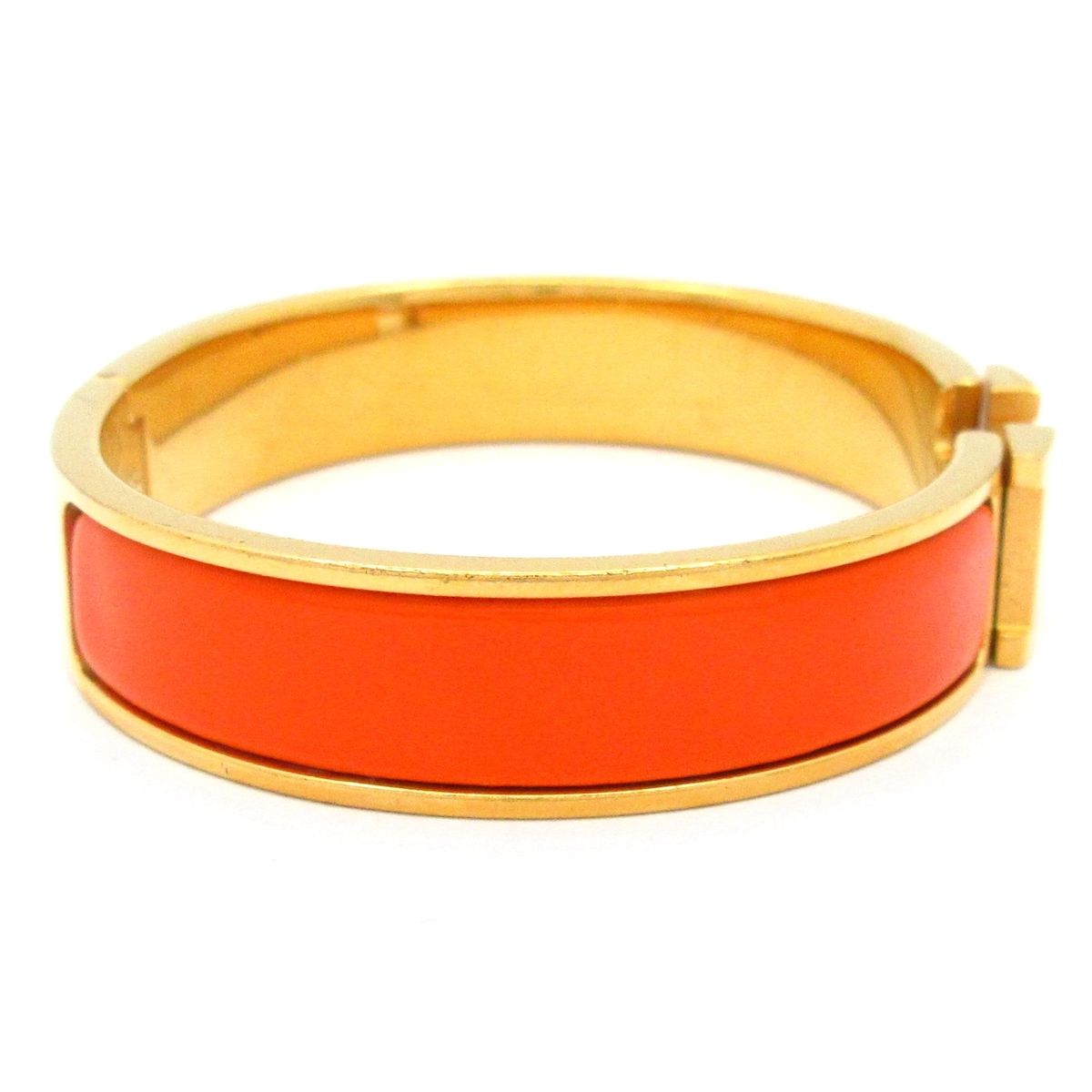 HERMES(エルメス) バングル クリックH ゴールド×オレンジ - メルカリ