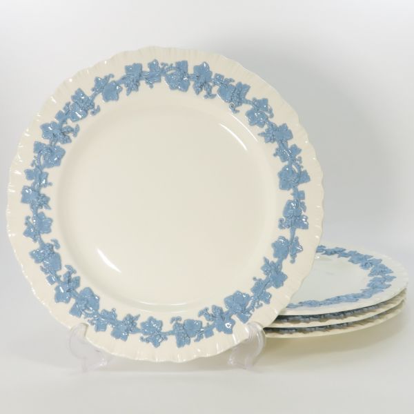 ウェッジウッド プレート□クイーンズウェア ラベンダーonクリーム