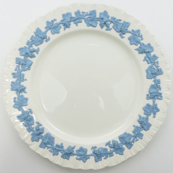 ウェッジウッド プレート□クイーンズウェア ラベンダーonクリーム