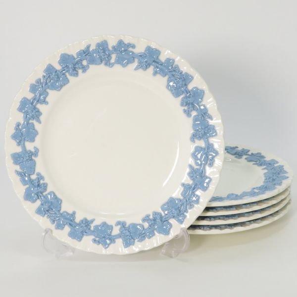 ウェッジウッド プレート□クイーンズウェア ラベンダーonクリーム