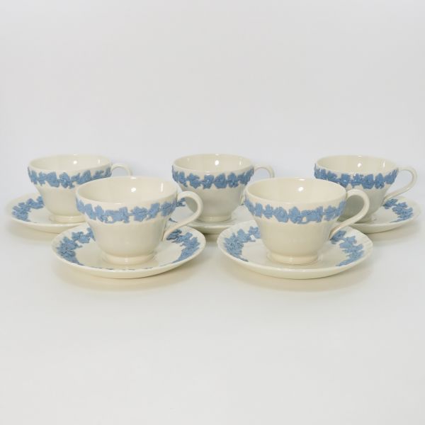 ウェッジウッド カップ&ソーサー□クイーンズウェア ラベンダーon