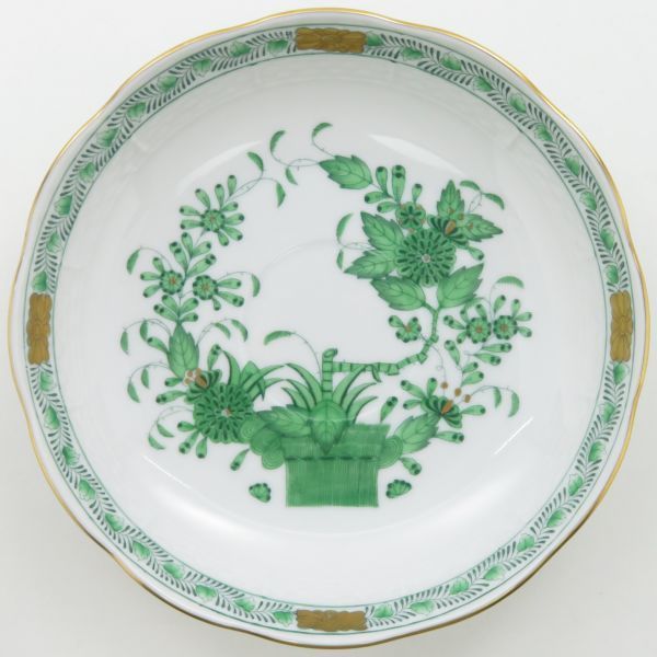 ヘレンド カップ&ソーサー□インドの華 グリーン 緑 C&S 6客セット