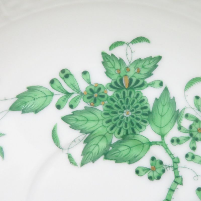 ヘレンド カップ&ソーサー□インドの華 グリーン 緑 C&S 6客セット