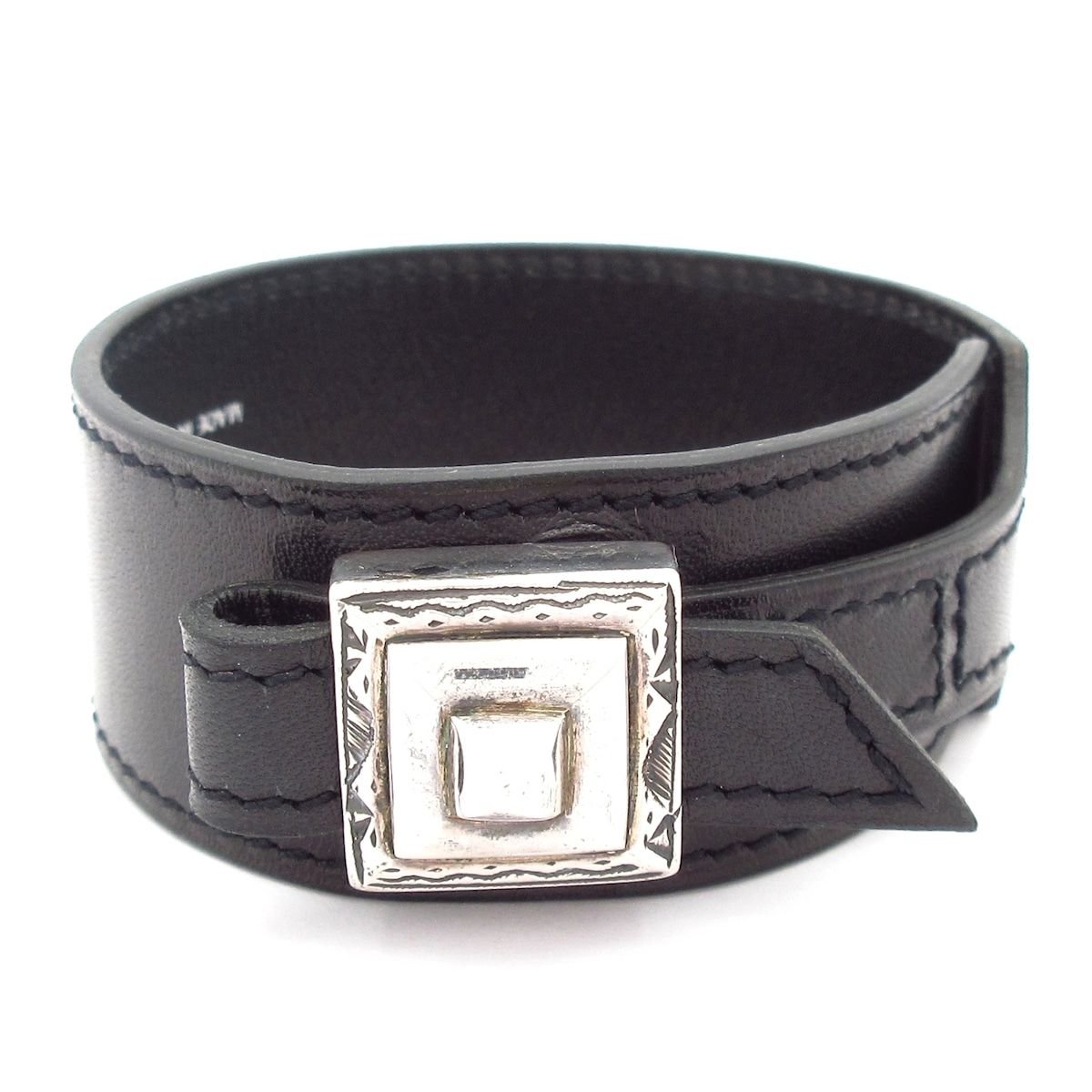 HERMES エルメス ブレスレット トゥアレグ アルテミス 黒×シルバー