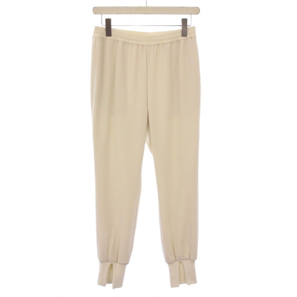 コルピエロ COL PIERROT eclat premium ジョガーパンツ イージー ウエストゴム ストレッチ ワン 無地 34 白 ホワイト BB