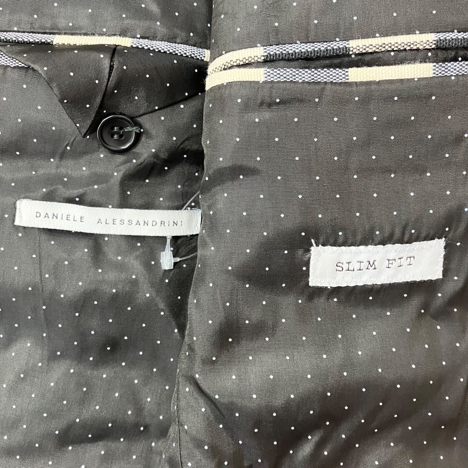  DANIELE ALESSANDRINI ジャケット M ブラック スーツジャケット ビジネススーツ