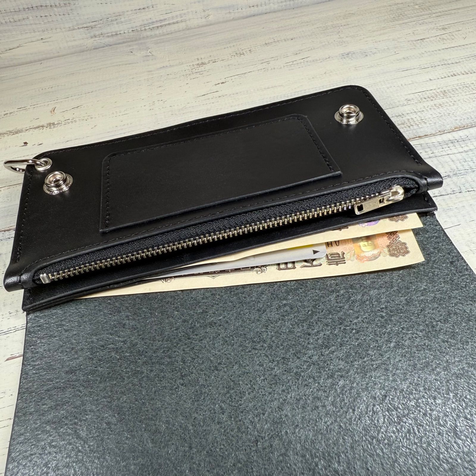 【トラッカーウォレット ロング 3層】 ブラック 北米ステア シルバー トラッカーウォレット ロング 3層】 ブラック 北米ステア シルバー YKK